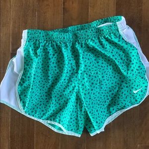 Green letter design Nike shorts